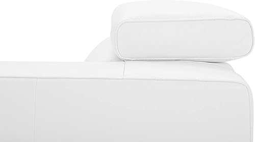 Miniatura 9 de Zuri Furniture Wynn - Sofá modular de cuero negro con reposacabezas ajustables diván derecho