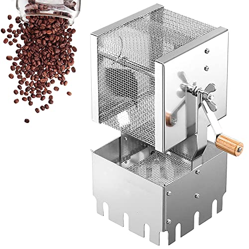 MNSSRN Tostatore Manuale di Fagioli, Torrefattore Manuale di caffè A Gas, Torrefattore di caffè Domestico, Adatto per Caffetterie/Famiglie