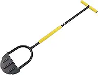 Luqeeg Aparador de grama manual, cortador de grama sem fio, cortador de dentes de serra de meia lua de 95 cm com aderência em T para paisagismo, calçadas, quintal, manutenção de grama