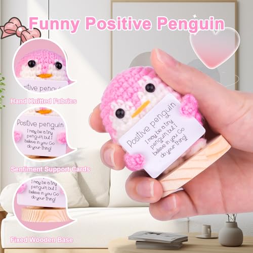 Image of 2PCS Handmade Emotional Support Crochet Rabbit Chick Gifts, Cute Knitted Rabbit Dolls Car Decoartions with Wooden Base, Front Card Decoration for Birthday Gift Home Decoration(A6)