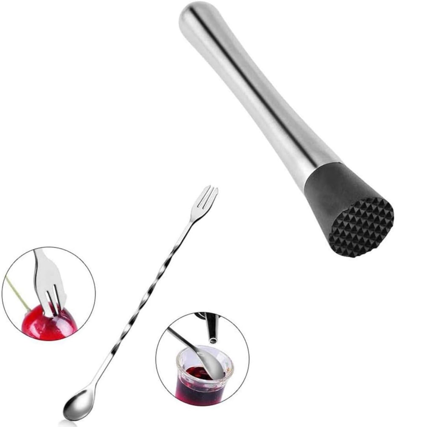 Shaker À Cocktail pour Mélanger Boissons Ensemble De Fabrication De Cocktails 400 ML avec Support en Verre Cocktail Shaker Set Bar Tool Set Barman Kit pour Bar Fête(B)