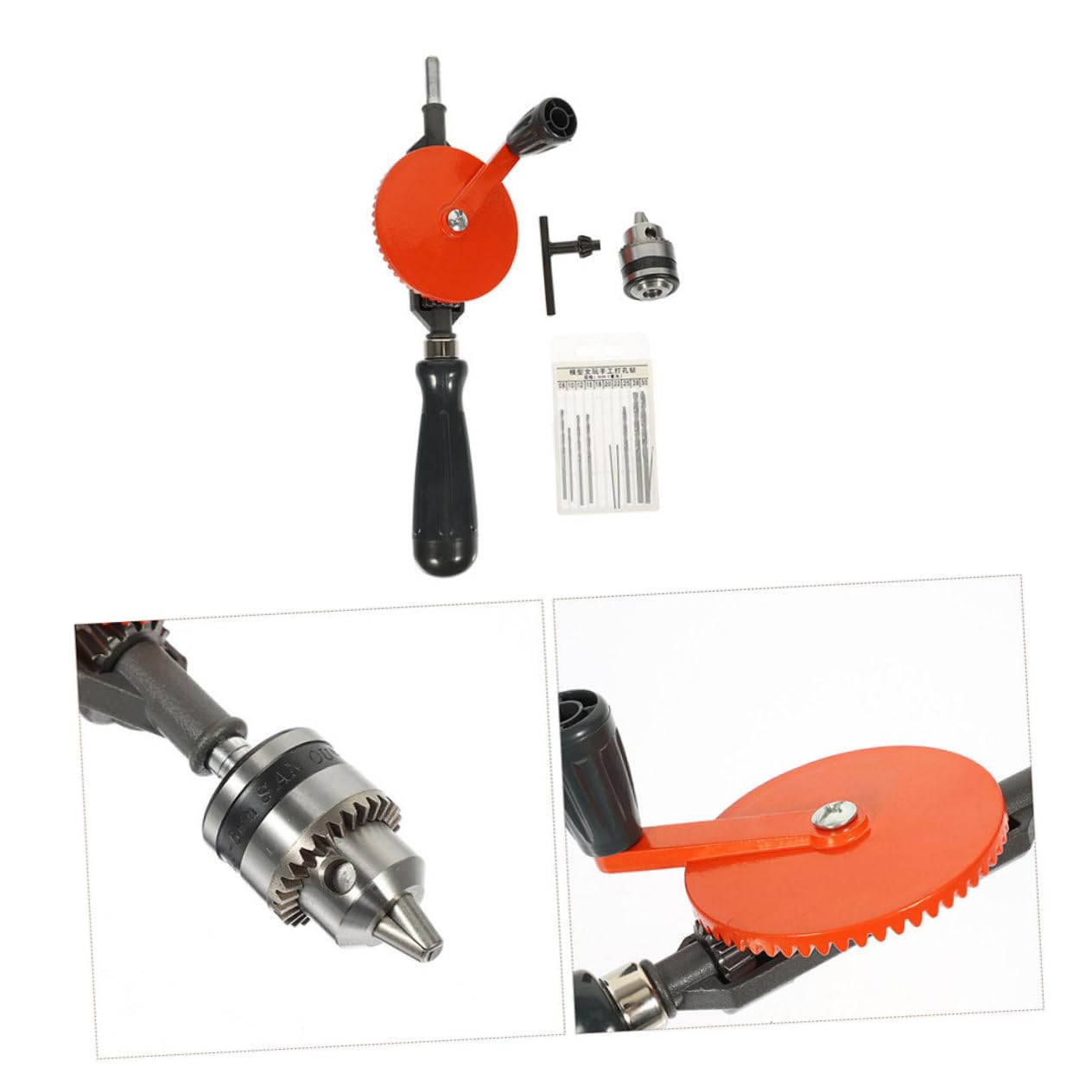 Tragbarer Handbohrer 3/8 Zoll für Präzises Holzbohren, Schwarz