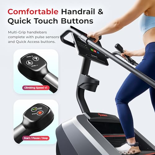 Sunny Health & Fitness Premium High-Intensity Stepper Stair Climber, Commercial Grade Stepmill Exercise Machine, 25 Levels of EMS, Free SunnyFit App Bluetooth Connection 400LB Capacity - SF-X7300 - Image 5