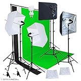 Linco Studio Lighting Light Video Photo Softbox Photography Kit Backdrop Muslin