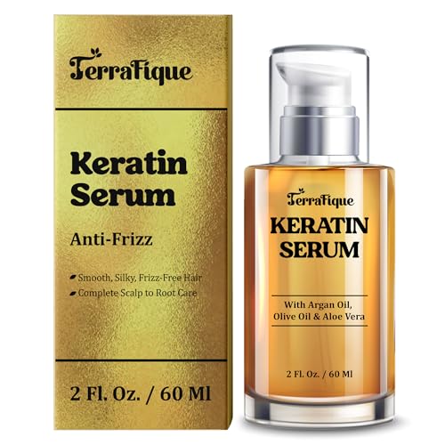 Keratin Anti-Frizz Leave-in Conditioner and Straightening Serum w...