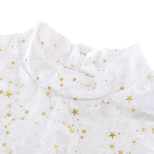 Flofalllzique Girls Velvet Dress Long Sleeve A-Line Mock Neck Casual Kids Vintage Fall Dresses3