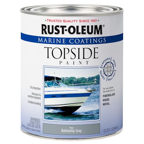 Rust-Oleum 207005 Marine Coatings Topside Paint Quart Battleship Gray