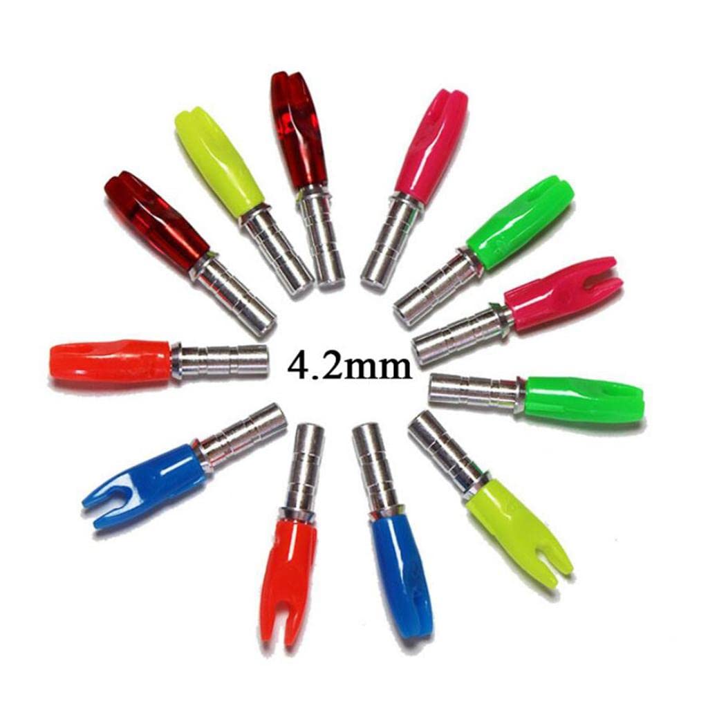 12 Pièces Encoches de Précision de à l'arc en Plastique pour Arbre de Flèche ID 4.2mm Universel