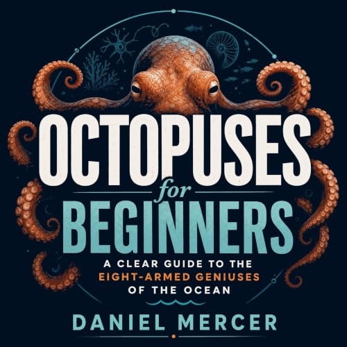 Diseño de la portada del título Octopuses for Beginners: A Clear Guide to the Eight-Armed Geniuses of the Ocean