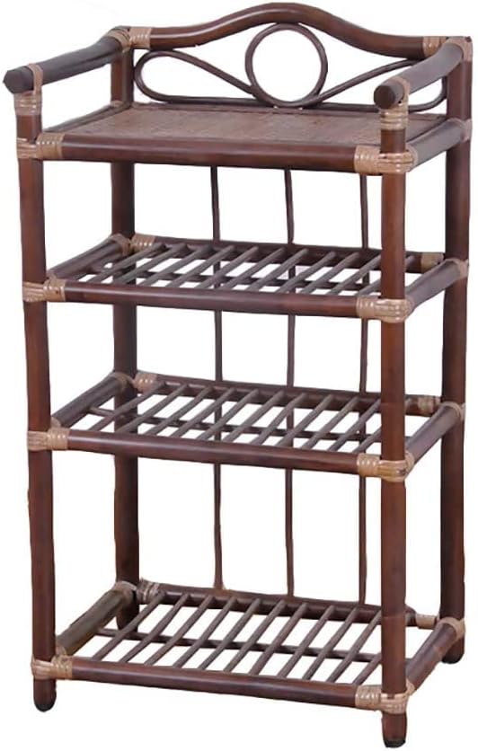 FBITE Shoe Rack Shoe Stand Rack Shoe Storage Rattan simple multi-shoe racks Simple four-story shoe cabinets in the lobby Creative storage racks