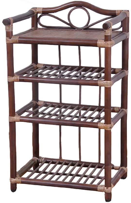 FBITE Shoe Rack Shoe Stand Rack Shoe Storage Rattan simple multi-shoe racks Simple four-story shoe cabinets in the lobby Creative storage racks