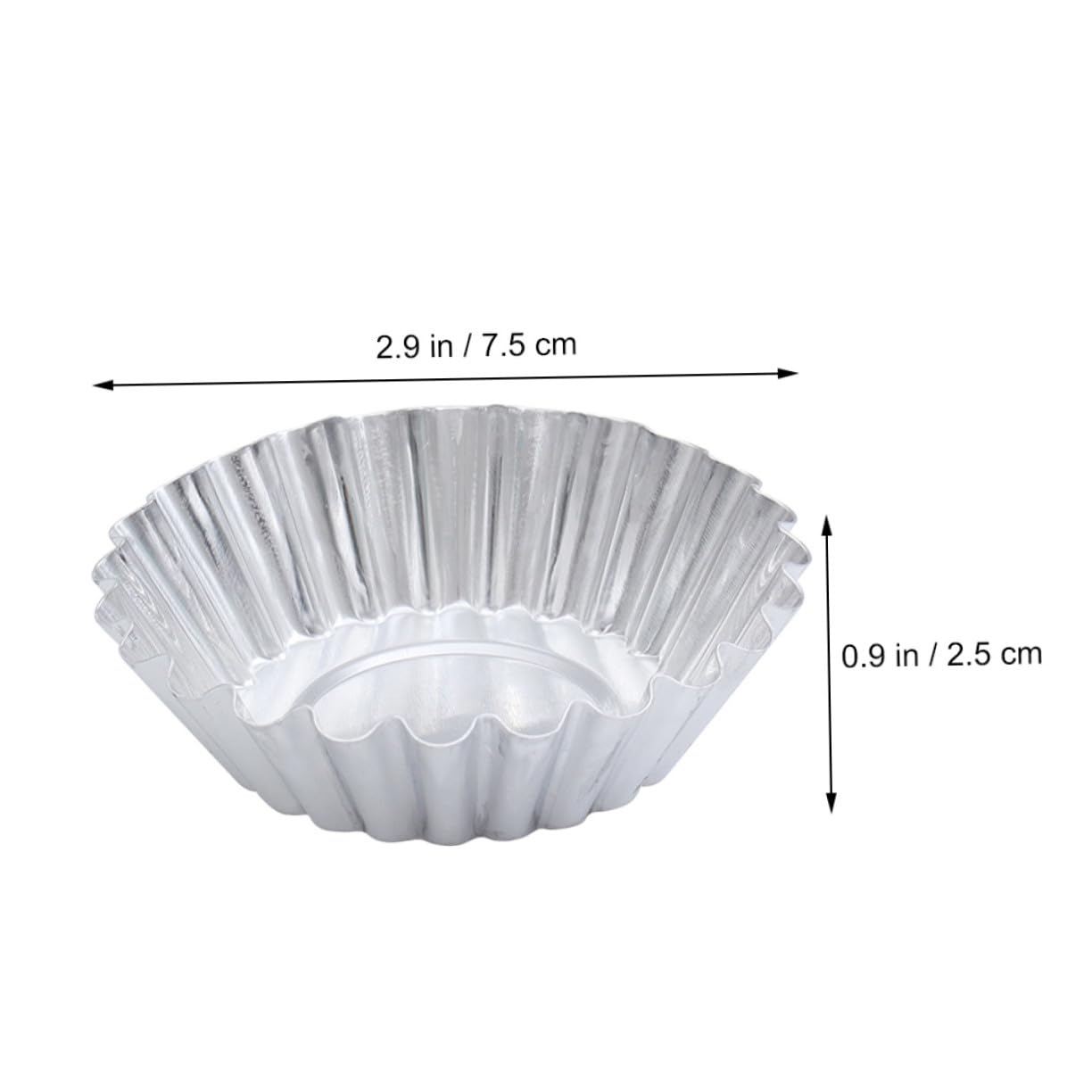 SHINEOFI 100 pièces Moule à Tartelettes Alliage Aluminium Résistant Chaleur Réutilisable Bords Cannelés pour Cupcakes Muffins et Pâtisseries Décoratives