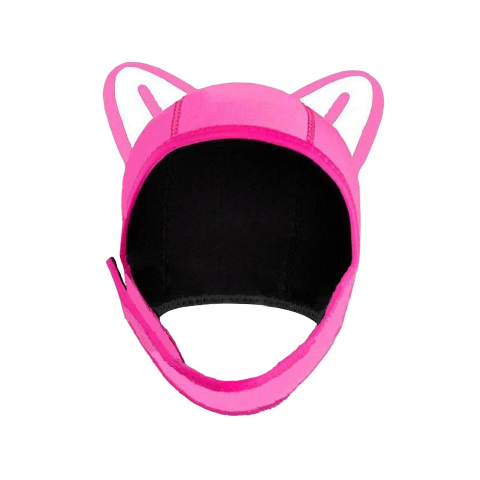 kowaku Cat Ears Diving Hood Surfing Cap Lovely Head Cover Thermal Hood Swimming Hat for Sailing Kayaking Winter Water Sports Adult, L