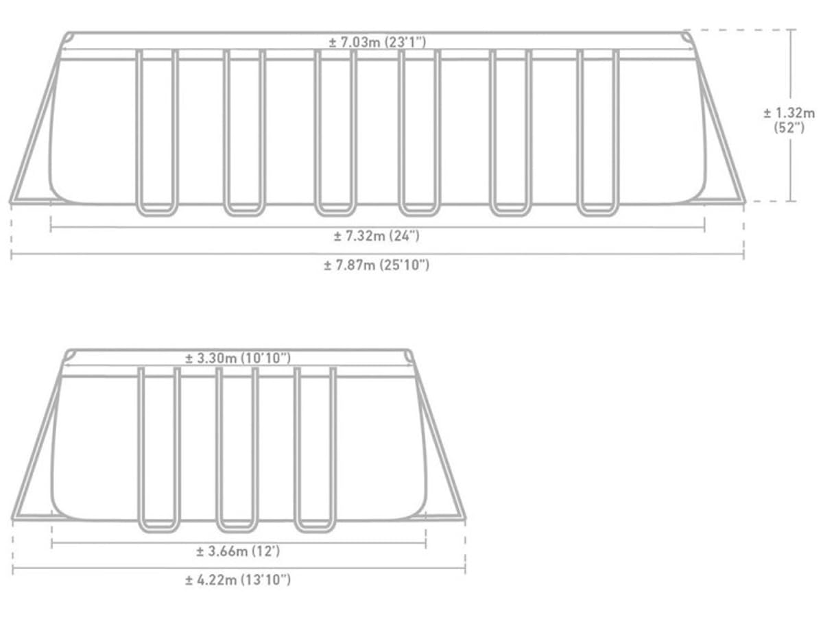 Intex Swimming Pool 732x366x132 Frame Pool Set 26364