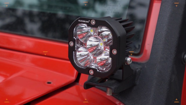 Image of Auxbeam XP-Ultra Series 3 Inch LED Pod Light 80W Offroad Driving Lights | 9600LM, White Spot & Amber Combo Beam Ditch Light, Dual Color Light Covers, Auxiliary Driving Fog Lights for Trucks Jeep ATV
