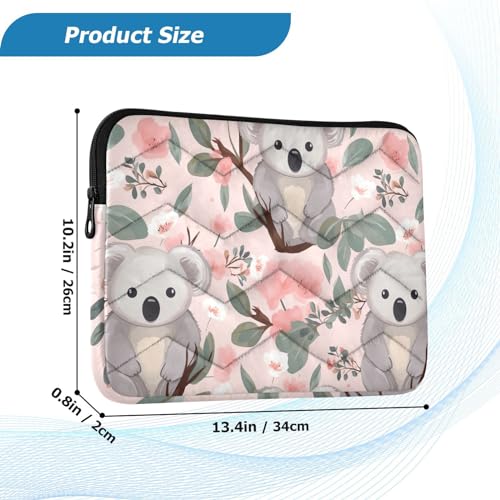Funda para portátil 13-14 pulgadas con diseño Koala floral rosa miniatura 3