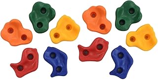 RAUGAJ Piedras de escalada 10 piezas multicolor PE, color del artículo: rojo, azul, naranja, verde amarillo