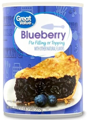 Canned Fruit Pie Filling And Topping Flavor Variety Includes Blueberry, Cherry, Apple And Strawberry Plus Mini Spatula Packaged By Favoricks #TOP5