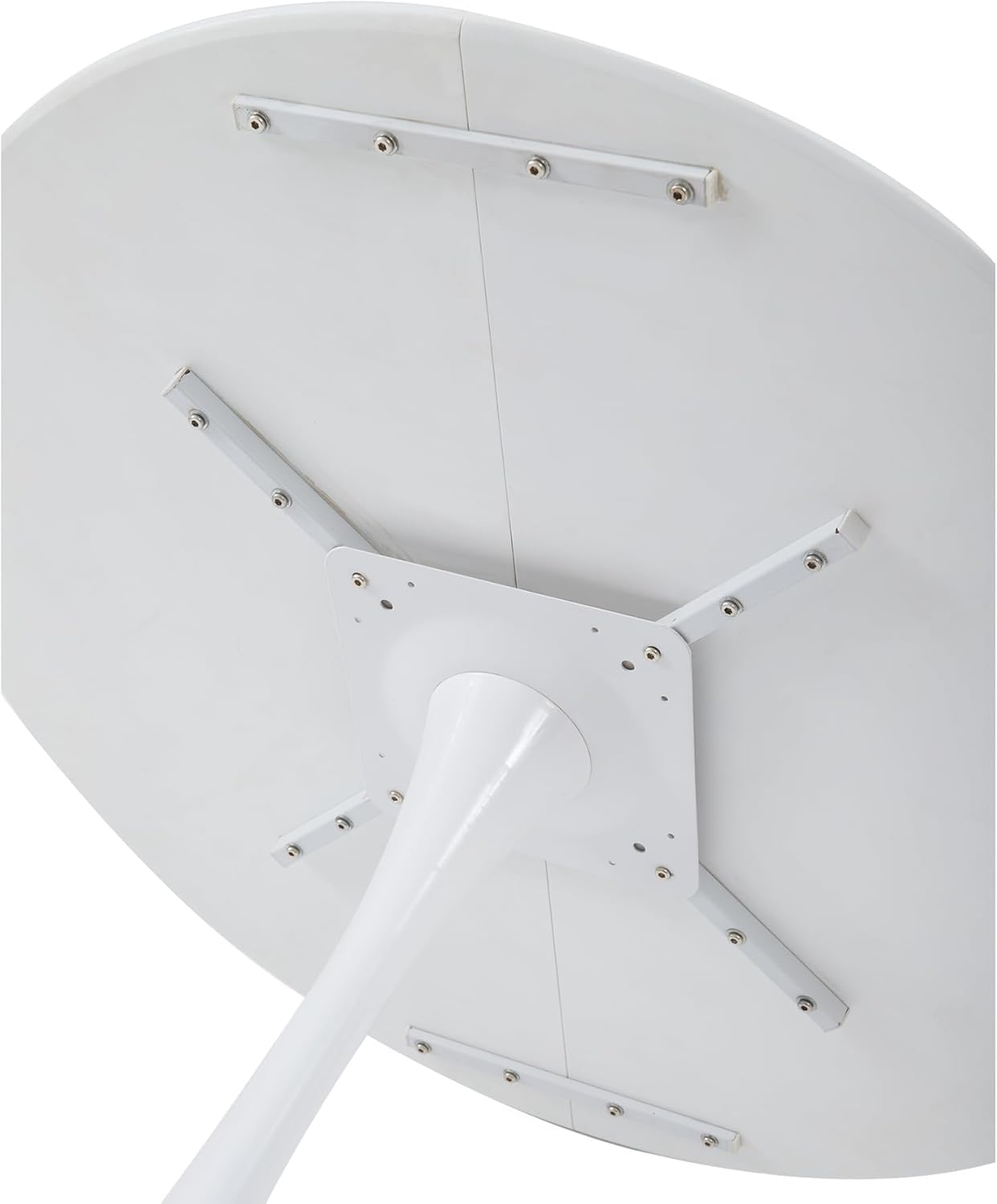 Mesa de Comedor Redonda y 6 Sillas Comedor Apto para Comedor, Cocina, Salón, Oficina, Café, 6 Sillas Blancas et Table à Manger Blanche (Diámetro: 110cm, Altura : 75cm)