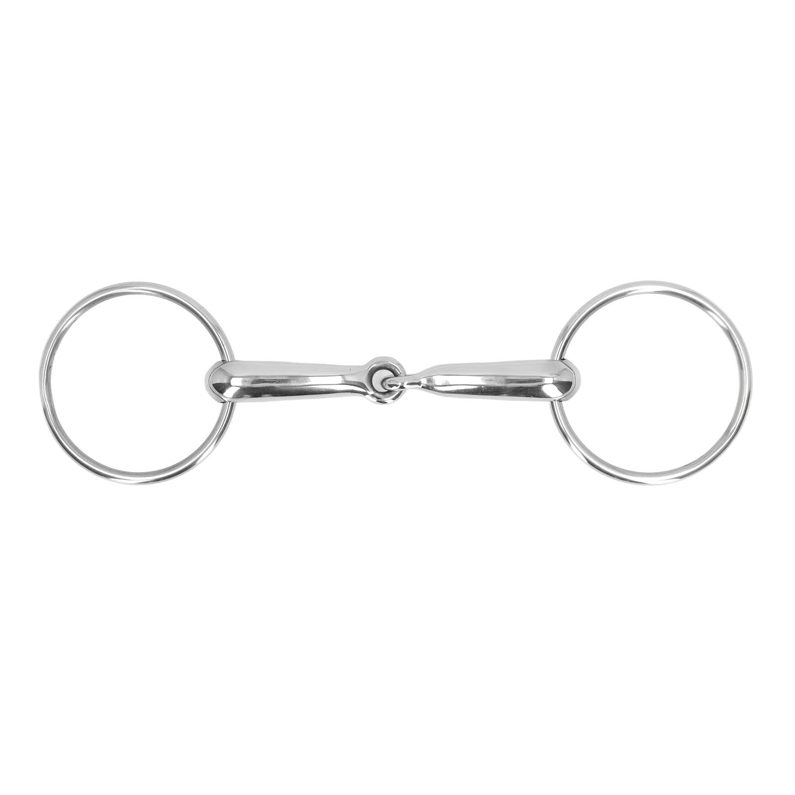 Topyond Filetto Anelli Cavallo, Filetto per Cavallo in Acciaio Inossidabile con Rullo da Masticare Snodato, vestibilità Universale per Le Dimensioni della Bocca del Cavallo