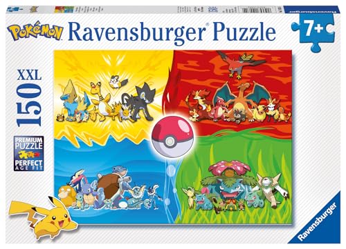 Ravensburger Kinderpuzzle 10035 - Pokémon Typen - 150 Teile XXL Pokémon Puzzle für Kinder ab 7 Jahren