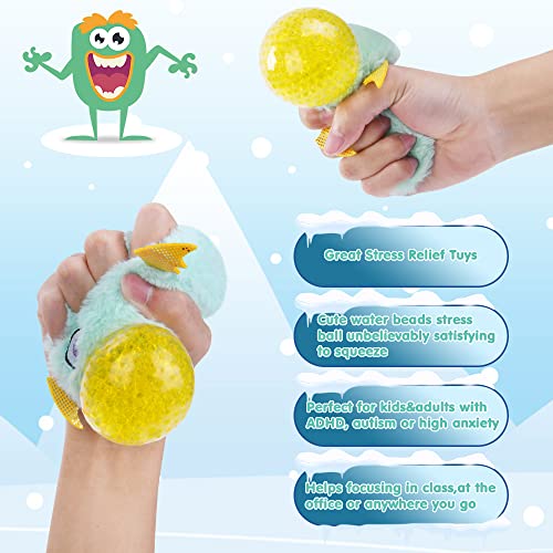 Vicloon Stressball Plüsch-Stil, Bunte Quetschball für Kinder und Erwachsene,Sensory Fidget Toy, Geschenke ADHD Autismus-Blau