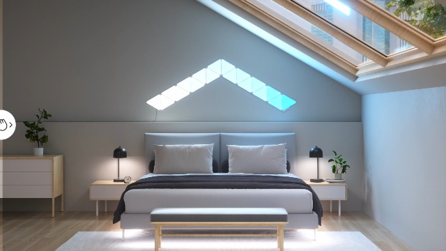 Image of Nanoleaf Shapes Triangle Lights, Smart RGBW LED Wall Light Panels, 7PK