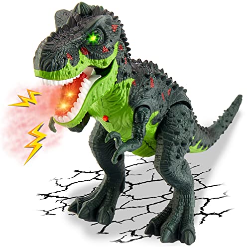 Giocattolo Dinosauro Scalatore Con Pista, Luci E Musica - 3 Piccoli Dinosauri Inclusi - Per Bambini 3-5 Anni