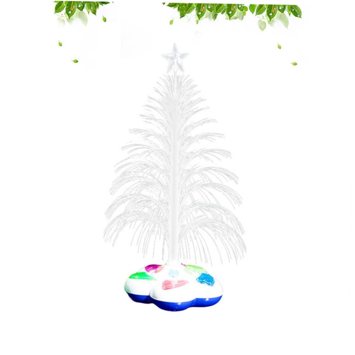 DOITOOL Led Fiber Optic Christmas Tree Decor Mini Fiber Optic Tree Flashing Night Light No Battery Required Perfect for Home Bedroom Wedding Random Color