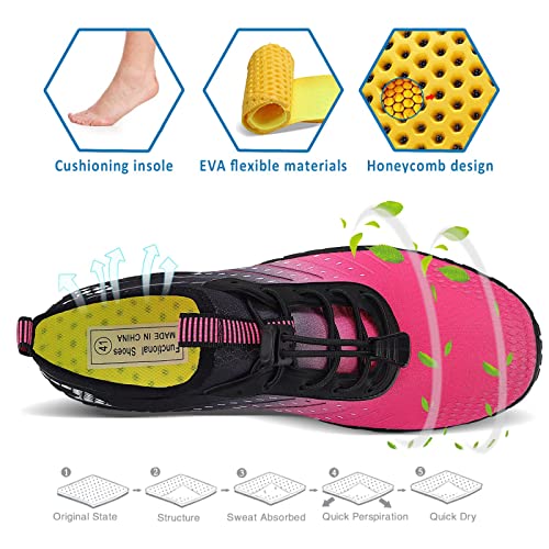Image of MAYZERO Water Shoes Men Women Swim Surf Shoes Beach Pool Shoes Wide Toe Hiking Aqua Shoes Winter House Slippers