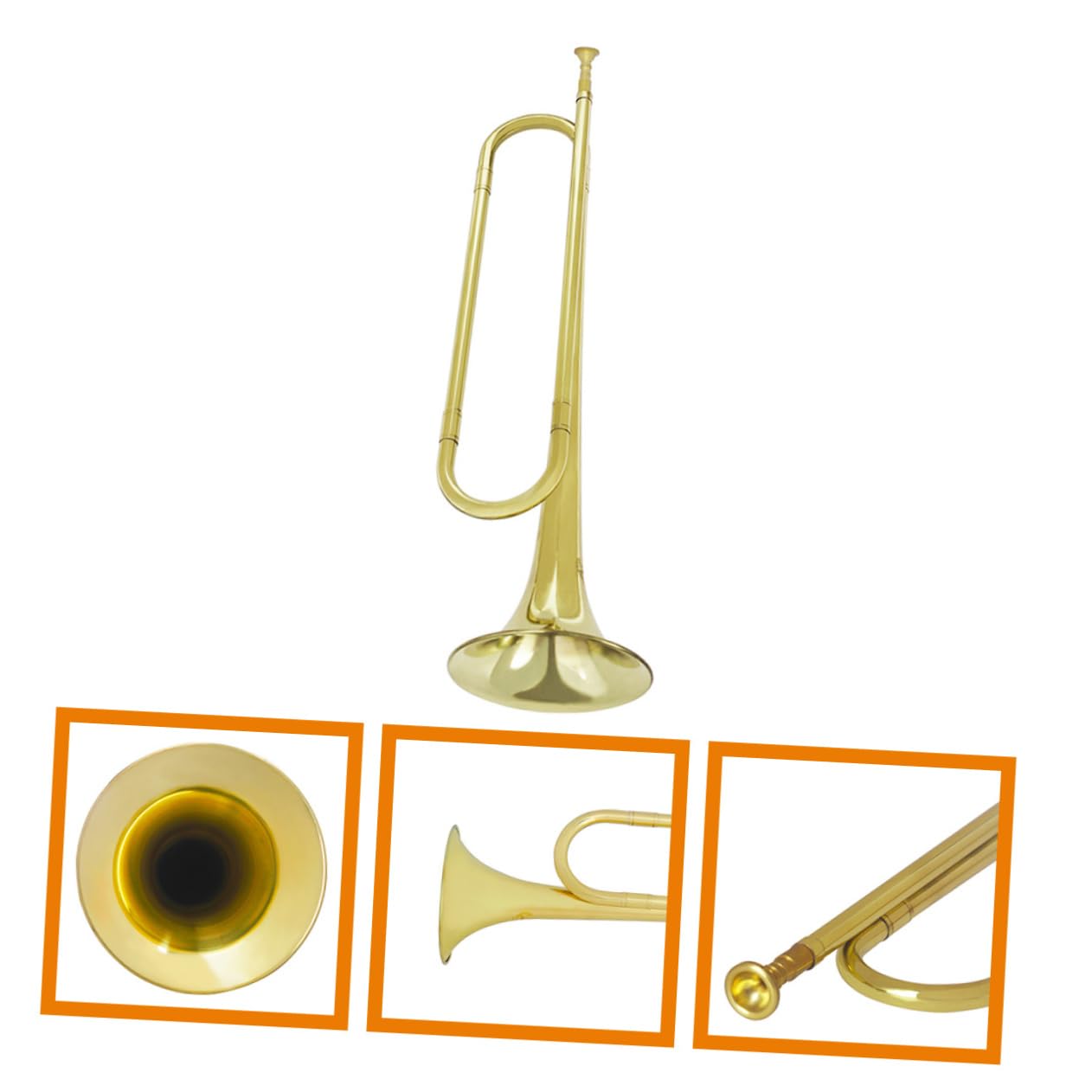 Levemolo B-flat Trumpet for Young Musicians Boys and Girls Trumpet Toy Professional Brass Body