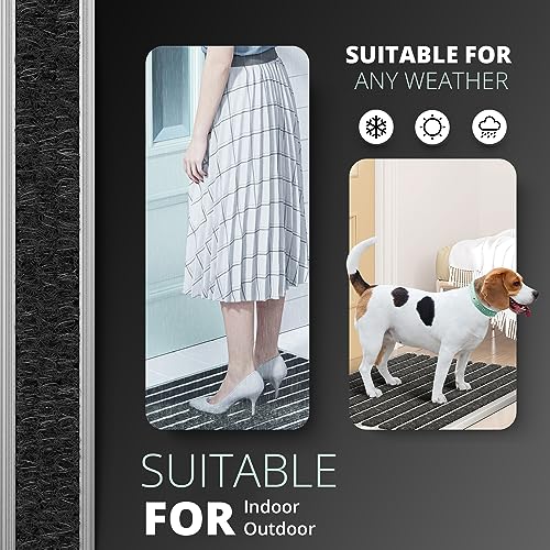 Outdoor grey door mat 40 x 60 cm, aluminum doormats, outdoor doormat, heavy duty door mats outside, welcome door mat - Image 4