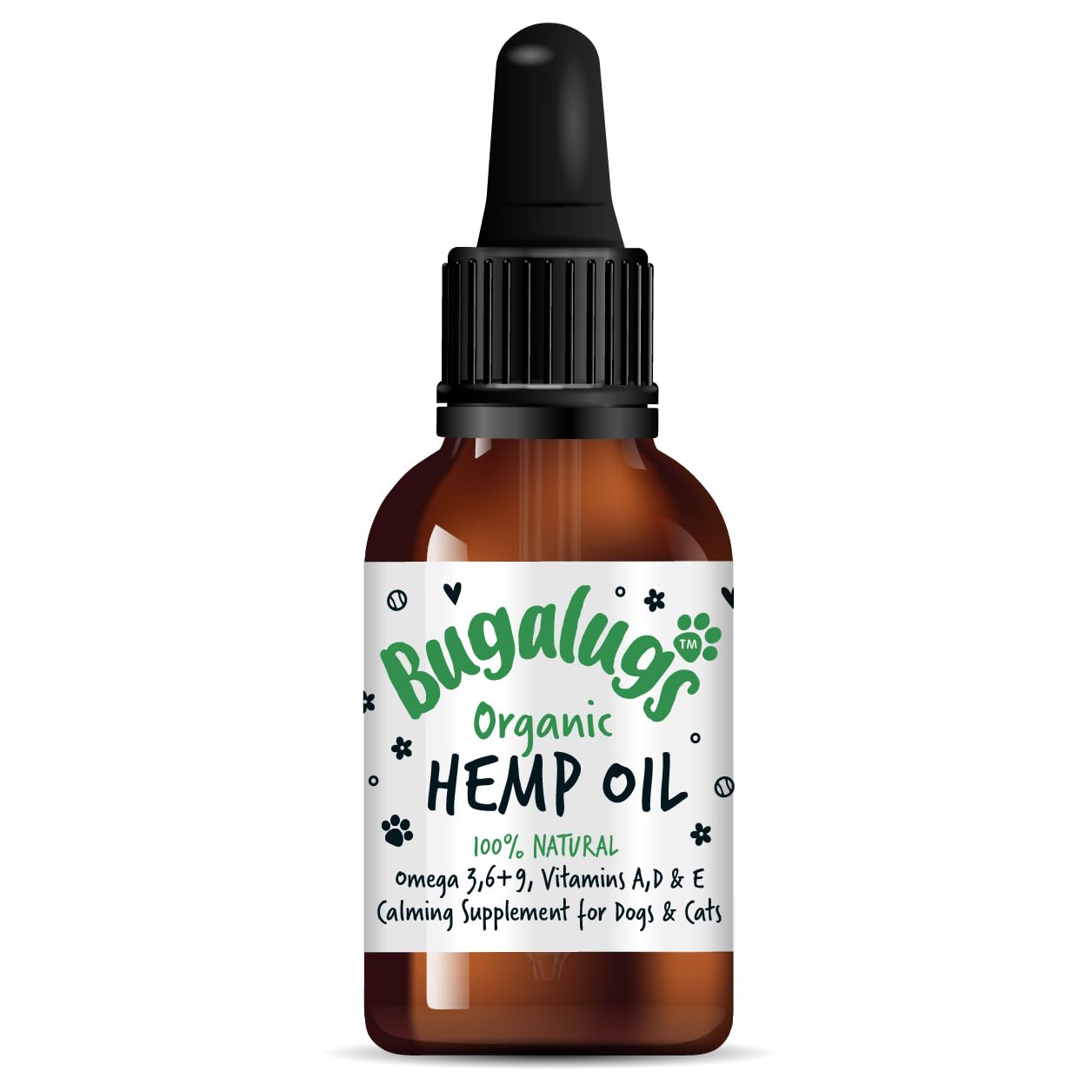 Bugalugs Hemp Oil Dog Calming Products Nervous products for dog anxiety relief - Hemp oil for dogs uk food supplements with omega 3, 6, 9 support hip, joint & dog calming