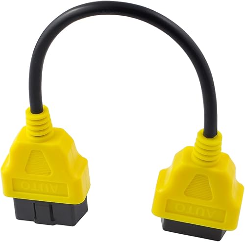 Miniatura 4 de OLLGEN - Cable alargador de diagnóstico para coche (11.8in, OBD II, OBD2, 16 pines, macho a hembra, cable de extensión para coche, adaptador
