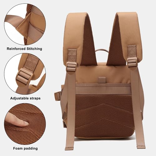 Image of 9L Mini Backpack for Men and Women, Small Backpack for Gym Hiking Travel Sports Running (Khaki)
