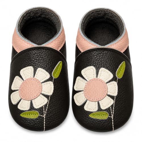 SAYOYO Baby Soft Sole Leather Moccasins(Brown Sunflower...