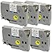 Produktbild 5x Schriftband kompatibel für Brother P-Touch TZe231 TZ231 PT-1000 1005 1010 3600 9600 D210 D400 D600VP E300VP E550WVP H101C H101GB H105 H110 H300 H500 P700 P750W schwarz auf weiß | 12mm x 8m