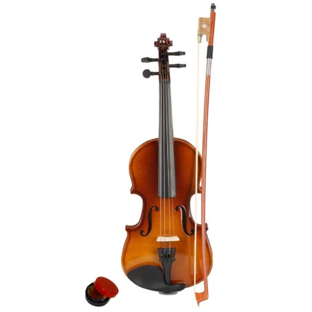Violinen-Set, Violinen-Starter-Set, Violinen-Geschenke, 1/8 Akustik-Violine, Geige für Kinder, Anfänger, Studenten, mit Hartschalenkoffer, Kolophonium, Bogen und Violinensteg, Natur