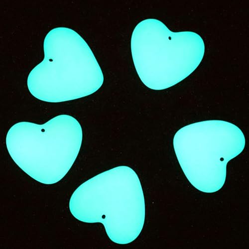 Miniatura 8 de HEALLILY Piedras de corazón que brillan en la oscuridad, piedras brillantes para pasarelas, caminos, patio, césped, jardín zen, decoración de