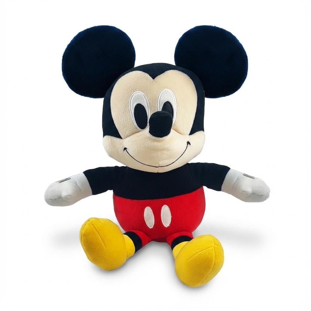 Disney Mickey Mouse Soft Toy 9 Inches Small Plush Mickey Mouse Stuffed Animal for Kids Officially Licensed Kids Toys for Ages 2+