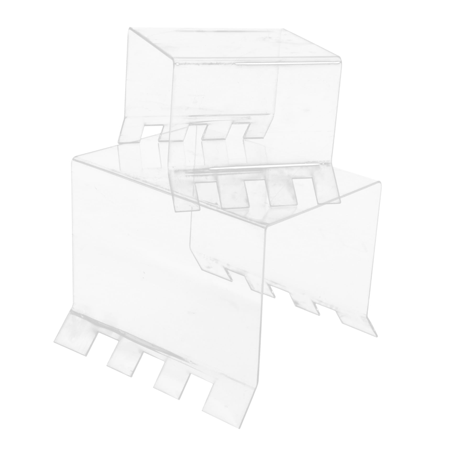 LABRIMP Supporto, in Pezzi Acrilico Alimentari Sacchetti per 2 Rack | Preparazione in Cucina, Base Piatta Seghettata, Sostegno Stabile per Conservazione e Congelamento