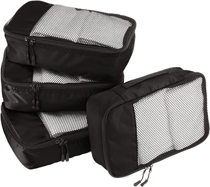 GOMAJO Packing Cube Travel Organizer for Men and Women Luggage Laundry Clothes Storage Pouch (Black, Small)-image-36