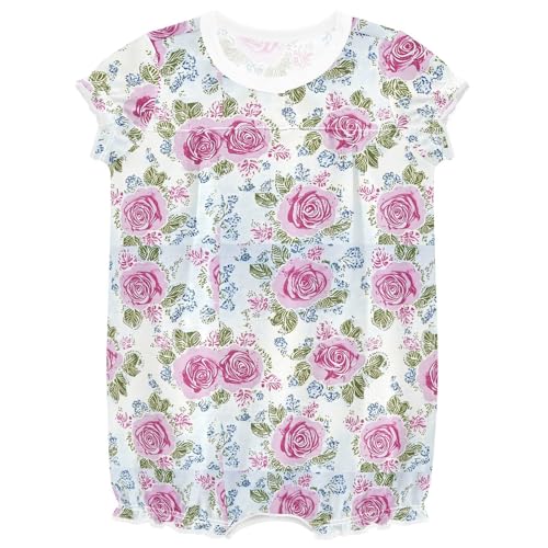 Combinaison bébé fille style vintage pêche pour journées d'été et sorties pique-nique