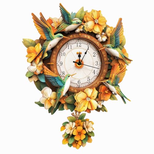 KaayeeWood Kolibri Kits, puzzle in legno 3D per adulti, puzzle in legno 3D, decorazione per la casa, regalo di compleanno per adulti e ragazzi (286 x 65 x 374 mm)