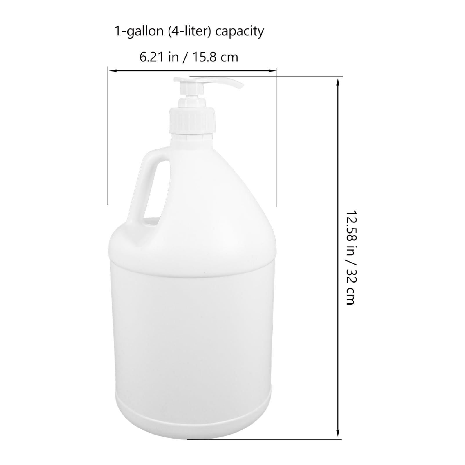 Cabilock Reusable Plastic Food Storage Jug with Pump Dispenser Portable White Container for Shampoo Conditioner and More for Outdoor Activities and Picnics