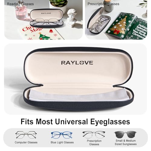 Image of RayLove Unisex Hard Shell Eyeglasses Cases, Protective Case For Glasses