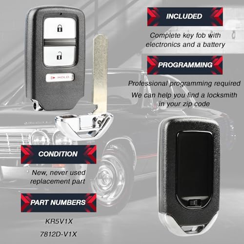Clé Honda Fit télécommande sans clé KR5V1X boîtier smart key 2015 2016 2017 - 4