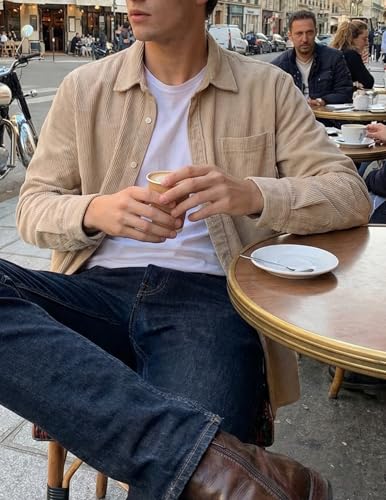 Image of ZAFUL Men's Shacket Aztec Print Shirt Jacket Flannel Button Up Turndown Collar Overshirt Chest Pocket Button Flap Thick Shirt