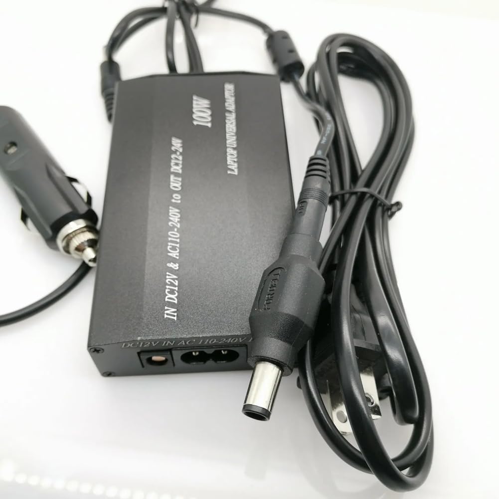 Caricatore DC per Auto per Laptop 100w Alimentatore Universale con 8 Adattatori Eu