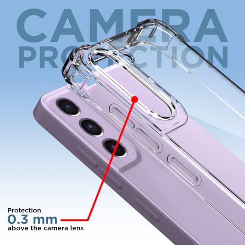 Image of Outlouders Back Cover for Samsung Galaxy S21 FE 5G Clear Transparent PC + TPU Bumper Case with Raised Edges for Shockproof Protection (Transparent)